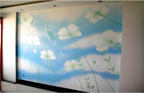 明光画墙绘怎么画好白云的蓬松感？