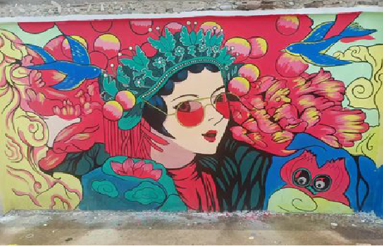 明光墙体彩绘-网红墙