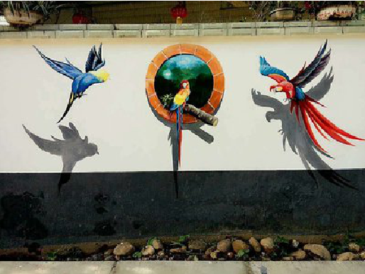 明光视觉错位-3D墙绘设计