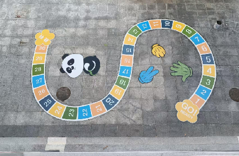 明光地面游戏彩绘