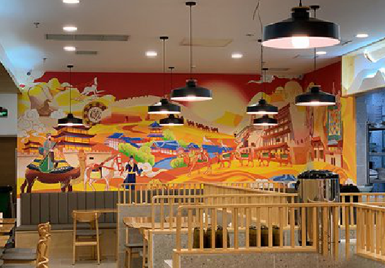 明光商业空间彩绘介绍。