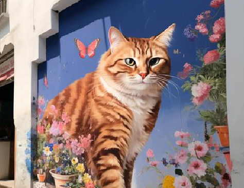 明光自己绘制有个性的手绘墙