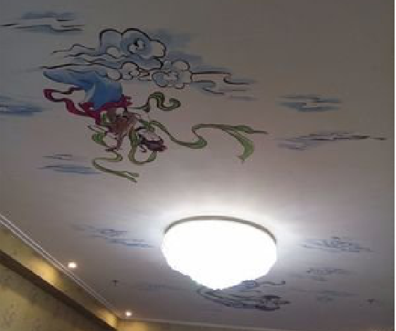 明光如何快速绘制天花板上的手绘墙？