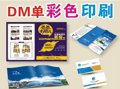 明光单页印刷，色彩搭配简单。