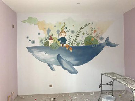 明光手绘墙的特点及优势。