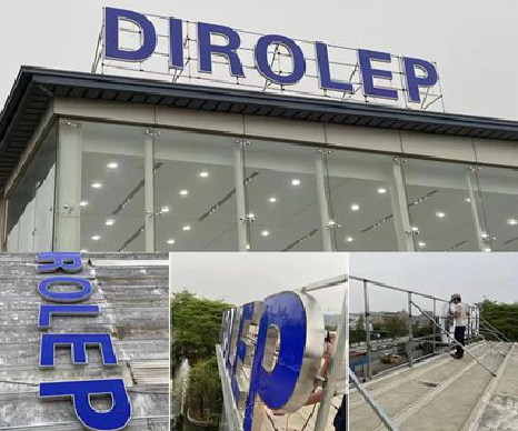 明光楼顶发光字安装的注意事项。